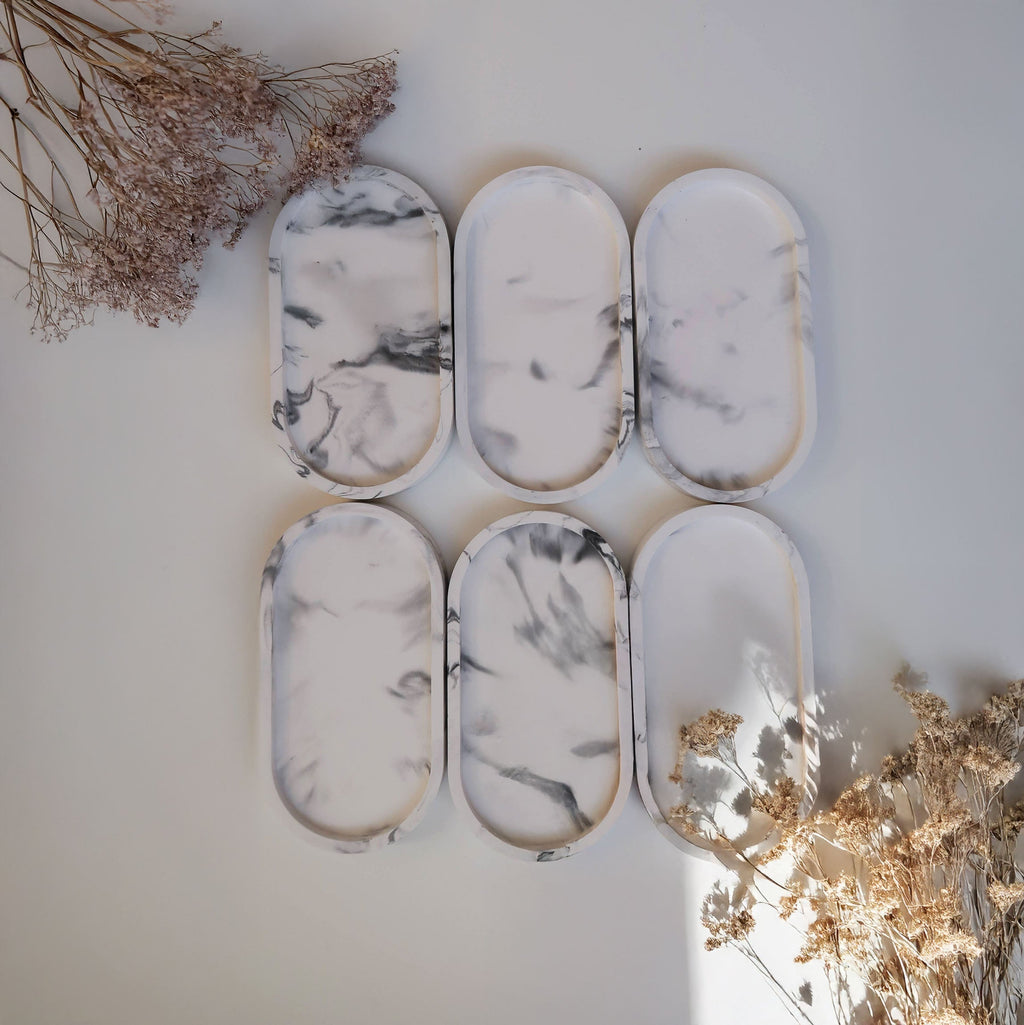 Marble Oval Display Tray