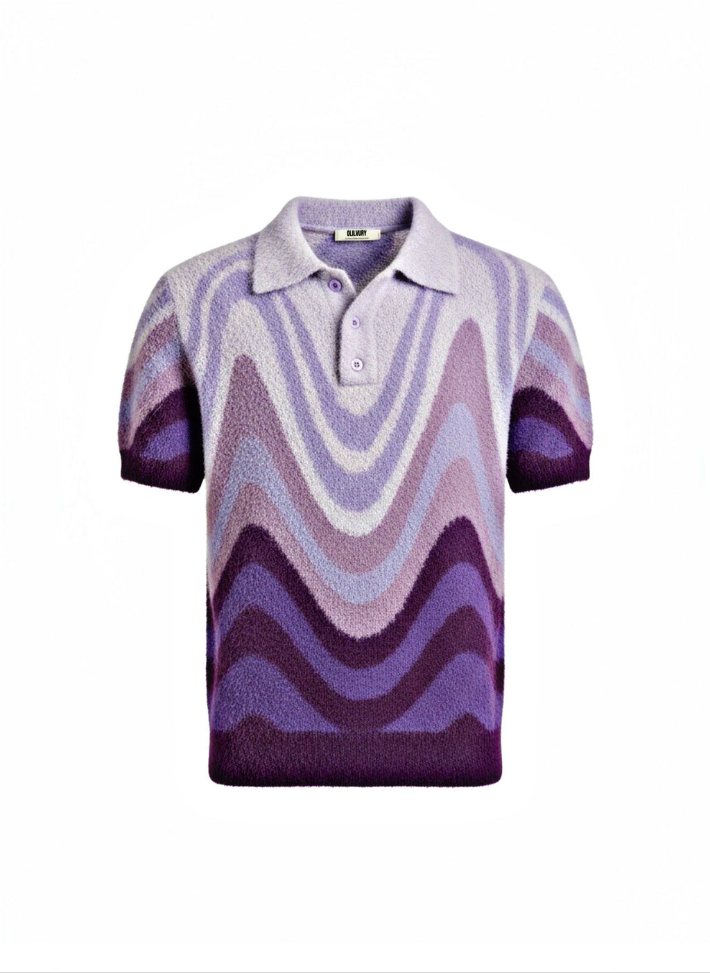 Olilvury Business Casual Men's Casual Loose Knit Short Sleeve Elastic